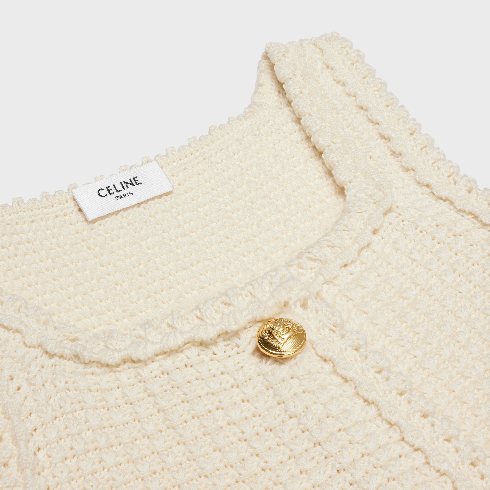 Celine Sleeveless Dress In Off White