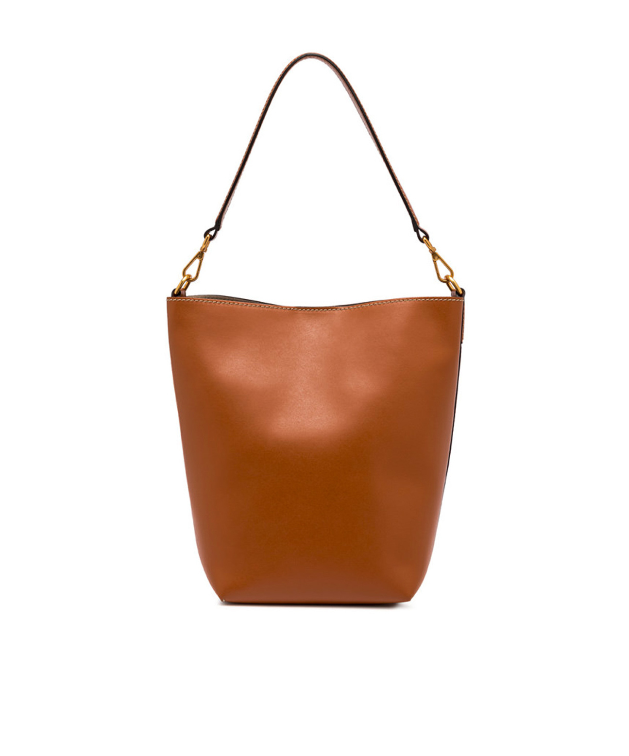 Gianni Chiarini Snap Bucket Bag In Brown