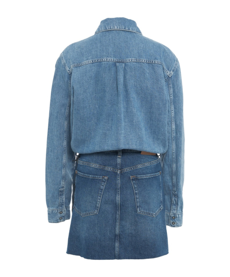 Shop 7 For All Mankind Denim Mini Dress In Blue