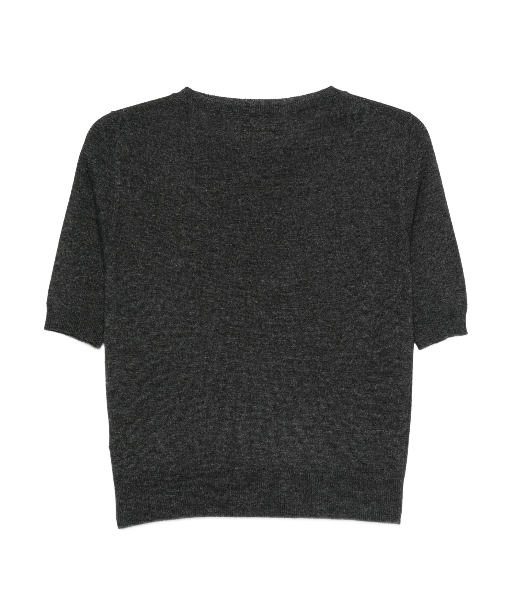 Ermanno Firenze Crew Neck Short-sleeved Sweater In Black