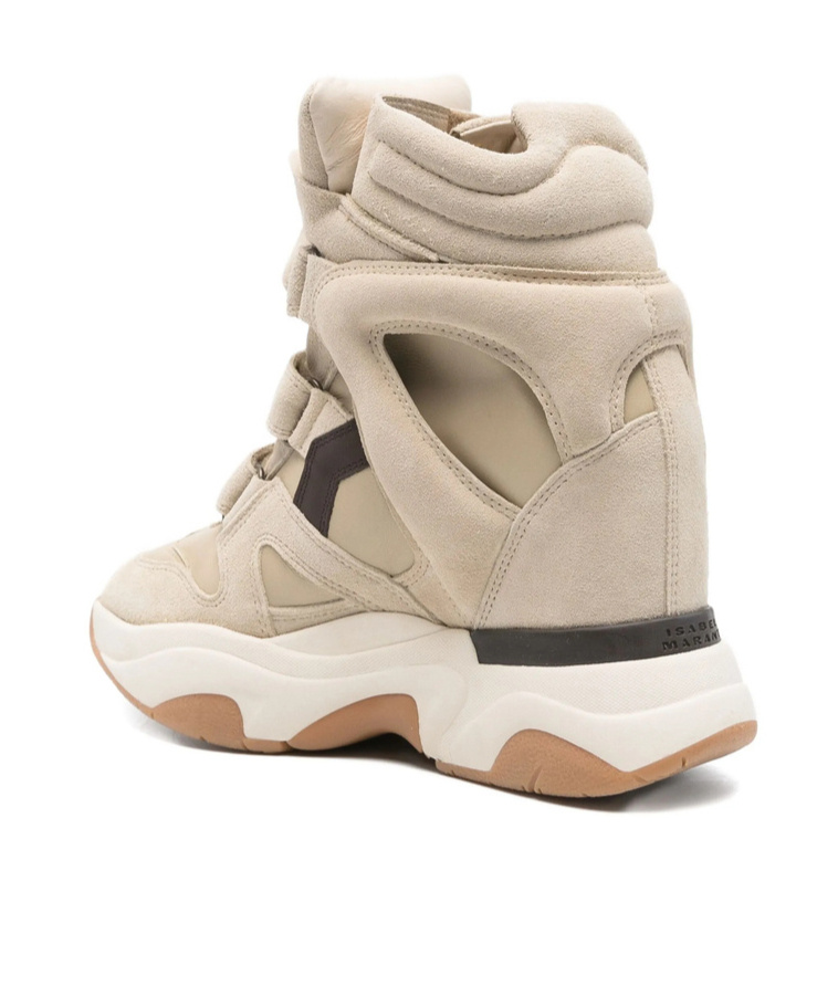 Isabel Marant Balskee Hidden Wedge High Top Sneaker In Neutral
