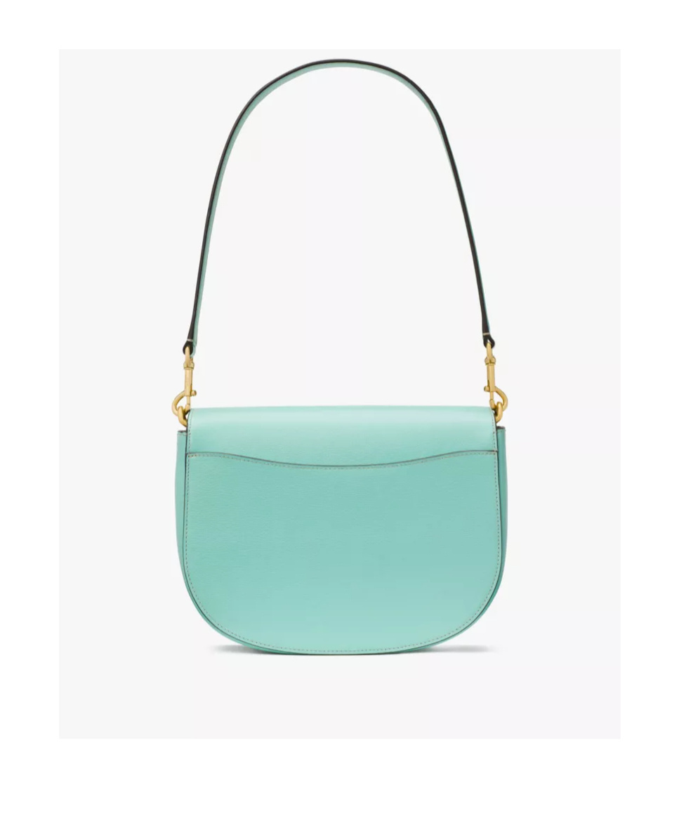 Shop Kate Spade Katy Logo-plaque Leather Shoulder Bag In Green