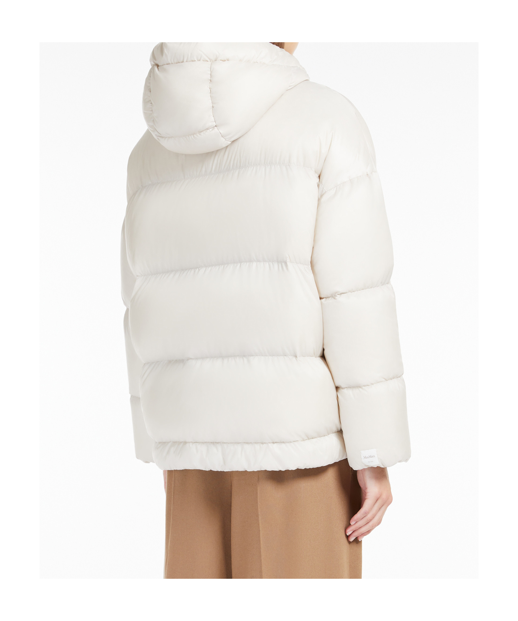 Max Mara Long-sleeved Down Jacket In White