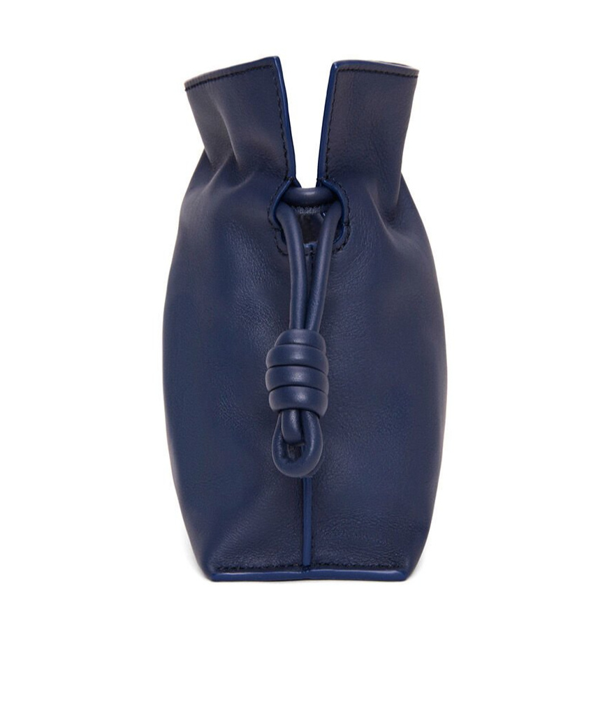 Shop Loewe Mini Flamenco Clutch In Nappa Calfskin In Blue