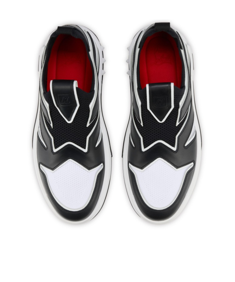 Christian Louboutin Astroflash Leather And Textile Sneakers