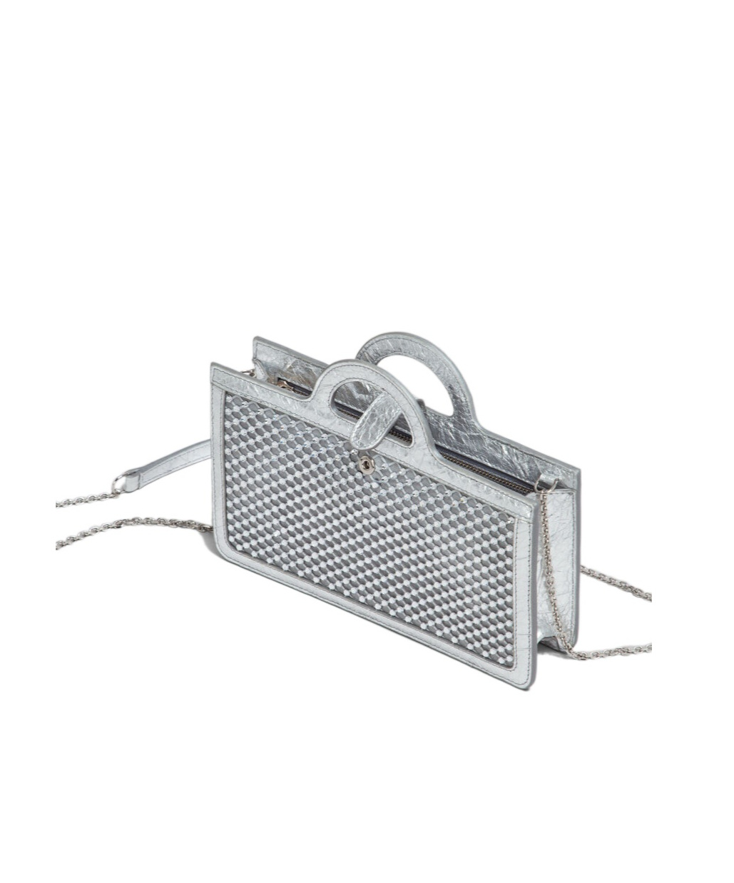 Marni Tropicallia Crystal-embellished Wallet-on-chain In Gray