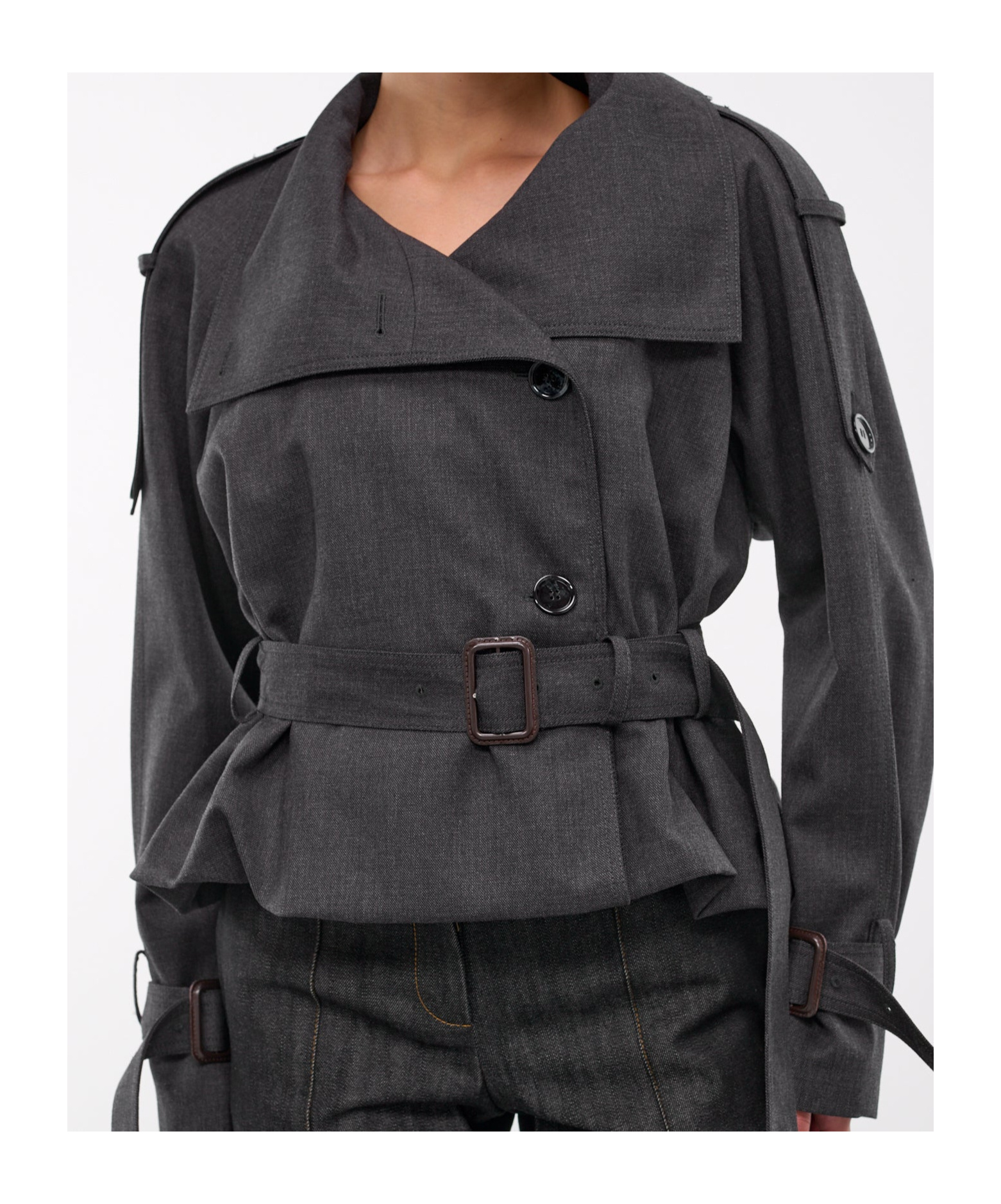 Acne Studios Long-sleeved Casual Jacket In Black