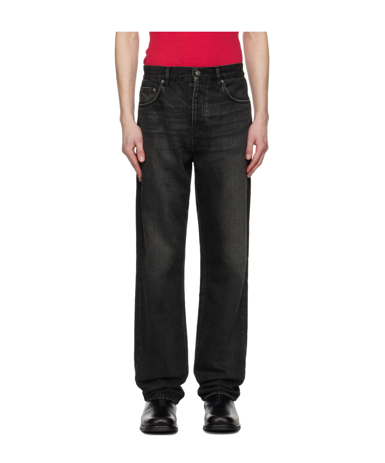 Shop Ksubi Jeans With Belt Loops In Black
