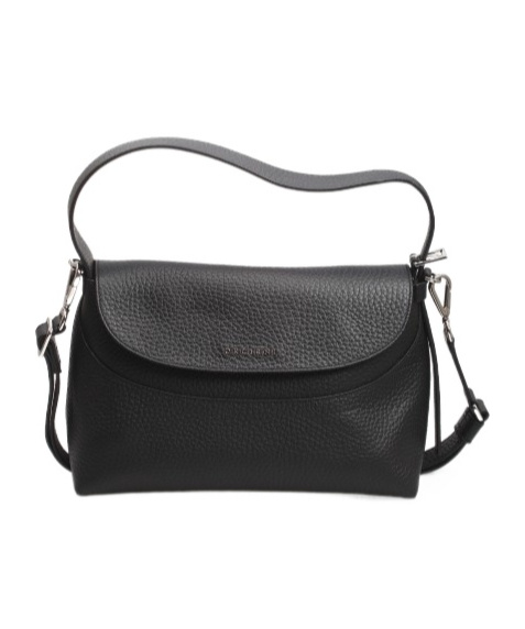 Shop Orciani Flip Shoulder Bag In Black