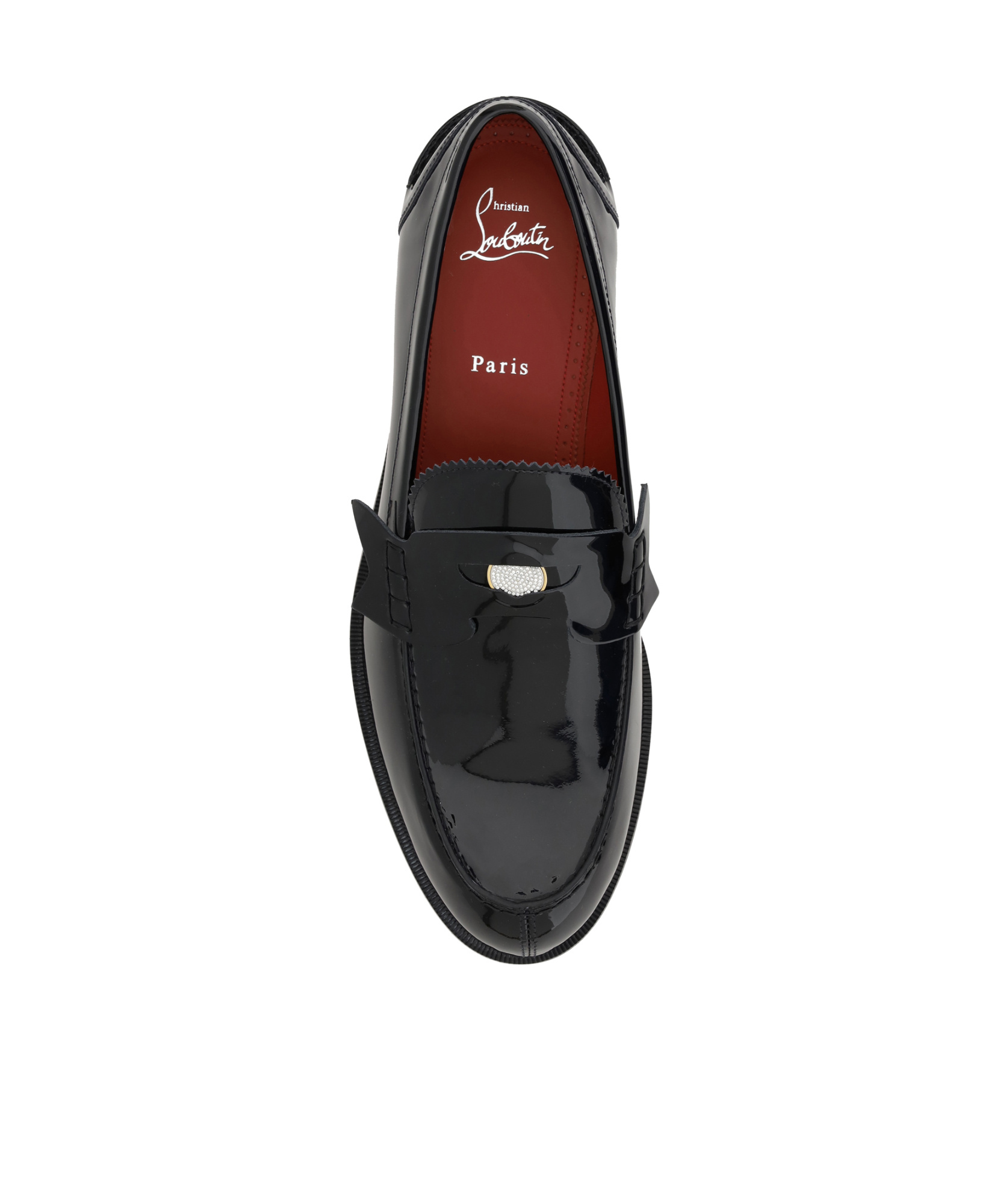 Christian Louboutin Penny Leather Loafers In Black | ModeSens