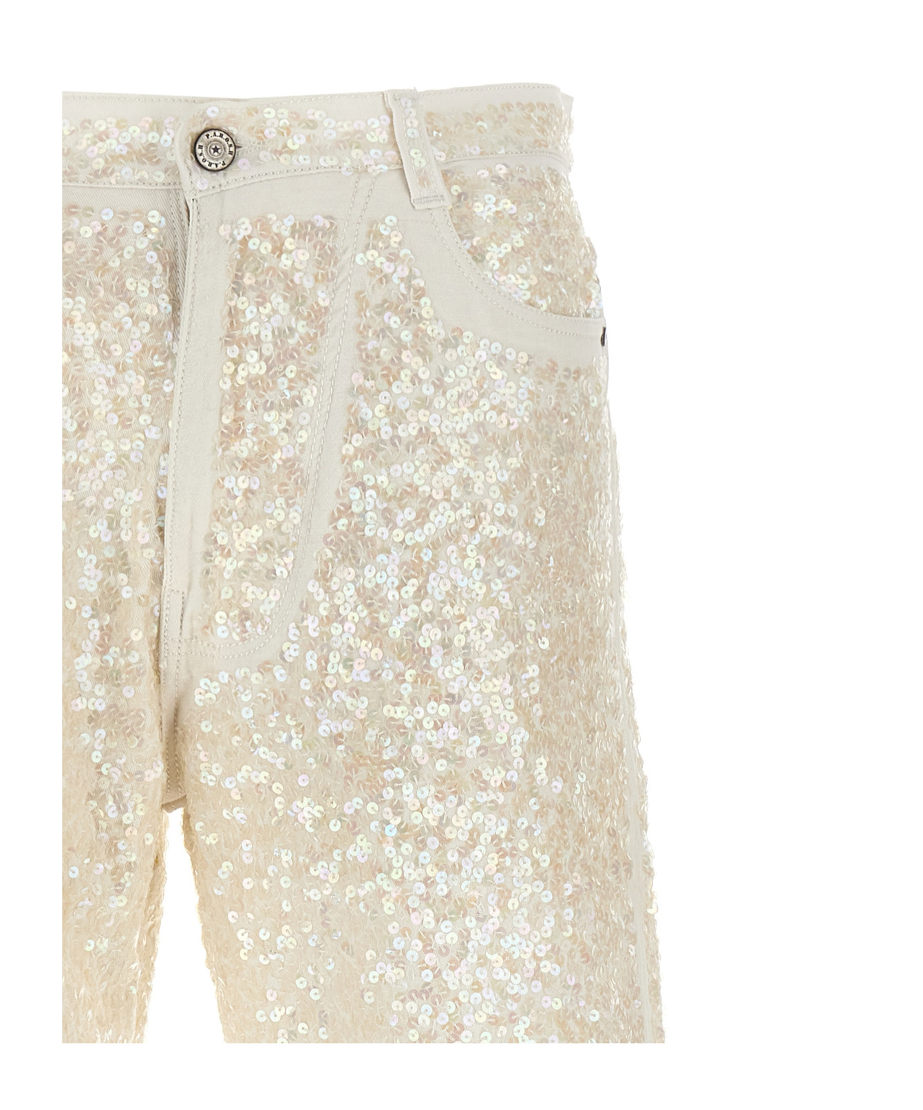 P.a.r.o.s.h . Sequin Embellished Jeans In Neutral