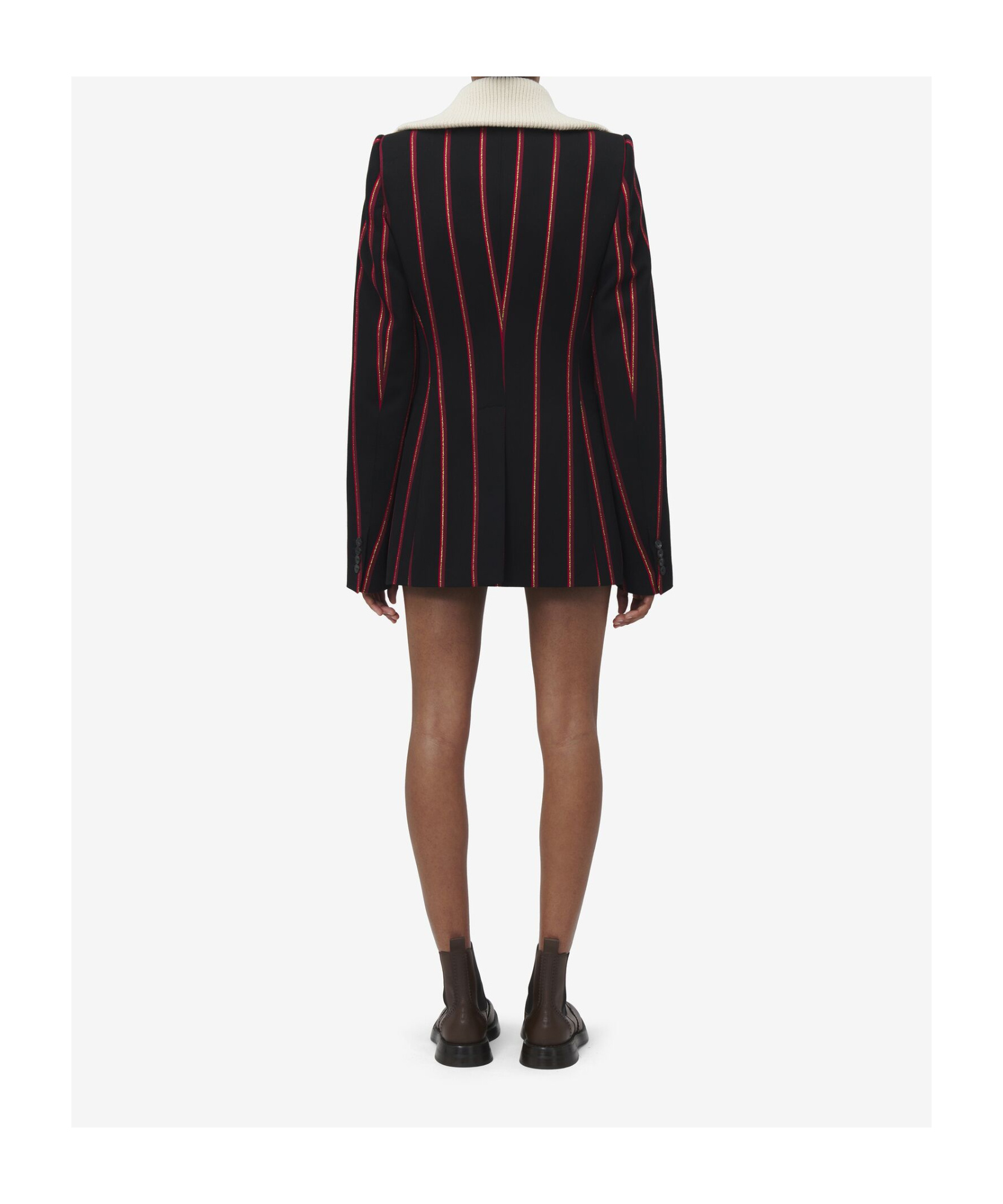 Alexander Mcqueen Blazer Stripe Jacket In Black