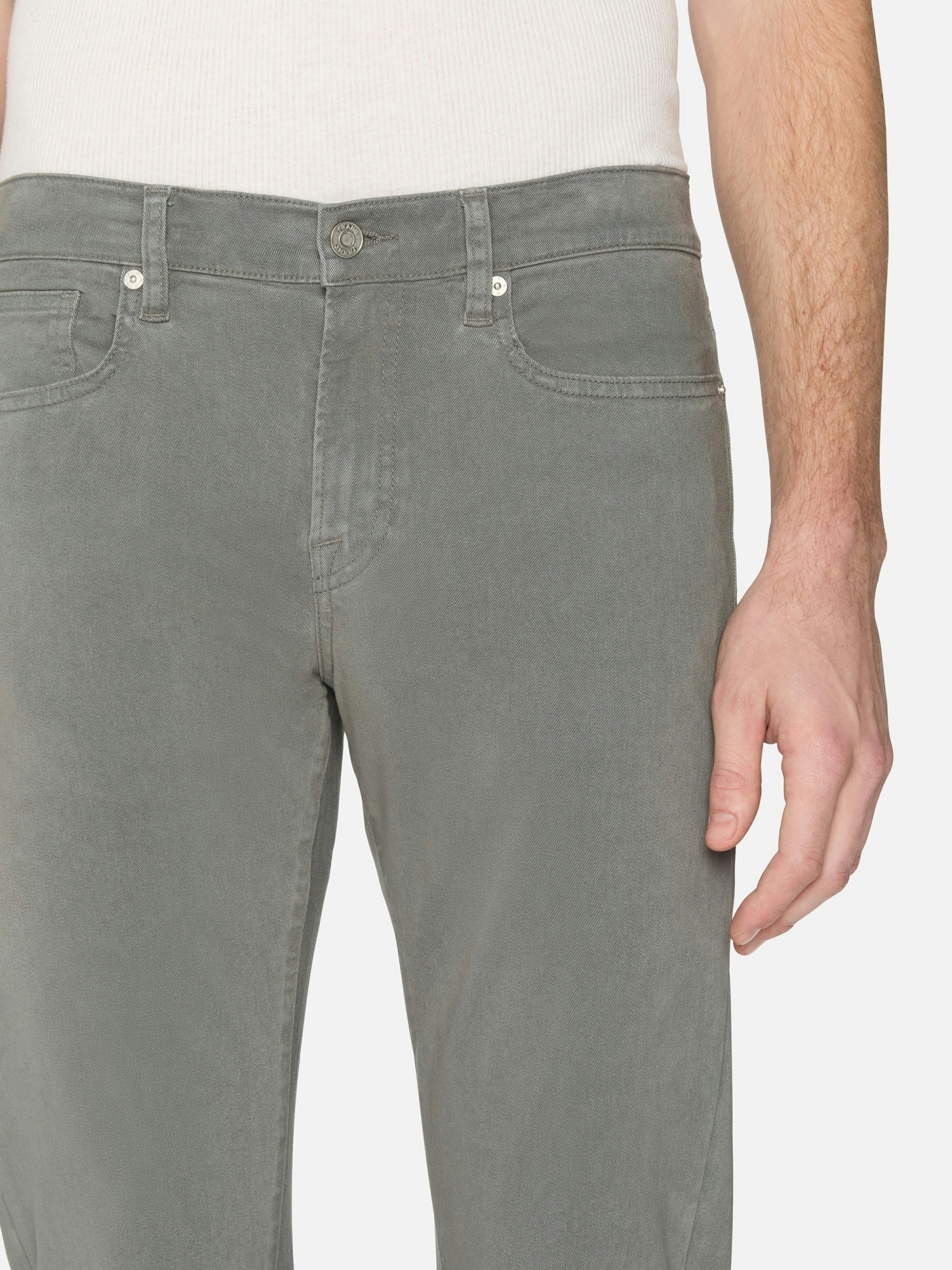 Frame Mid-rise Straight-leg Jeans In Gray