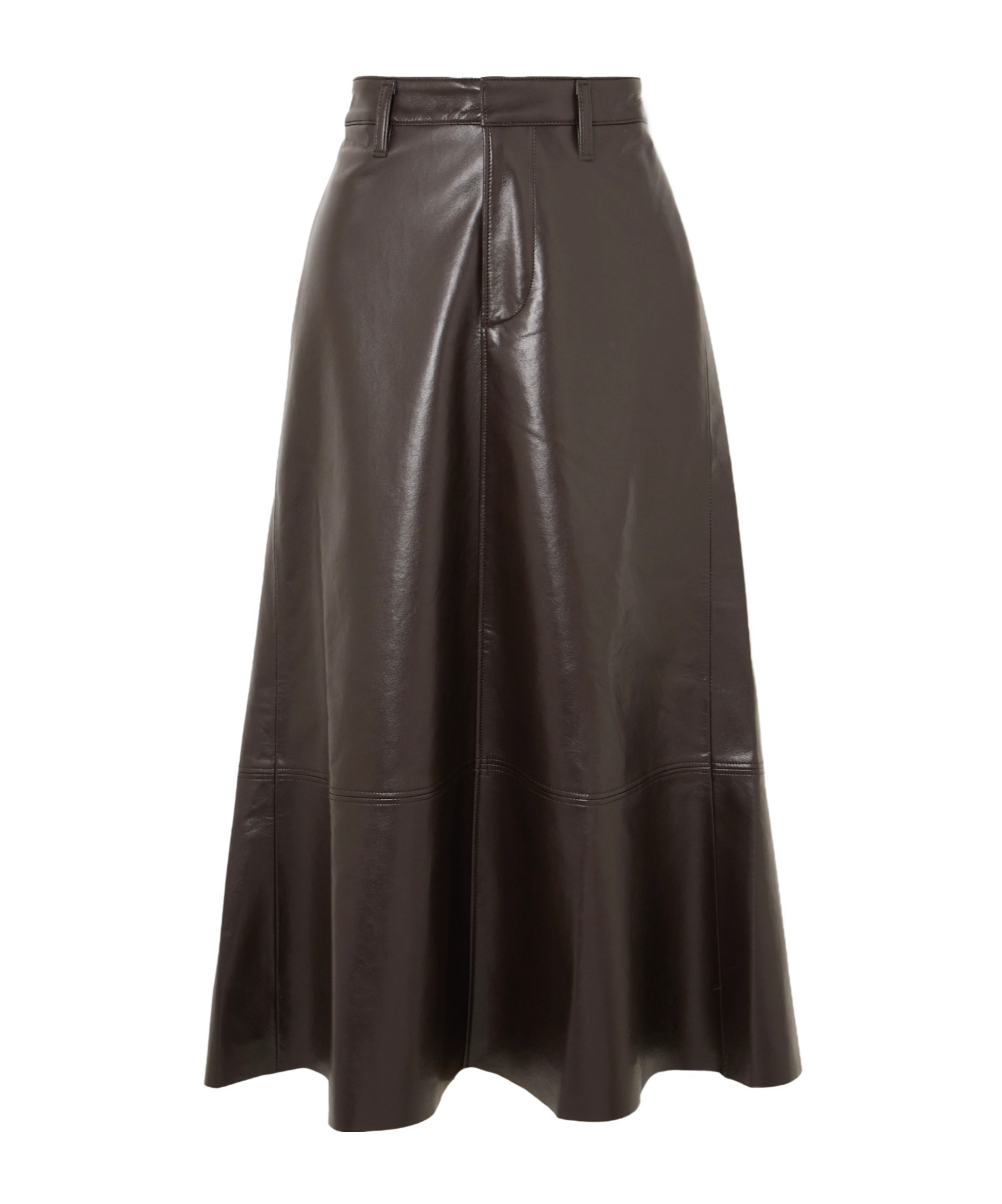 Citizen Of Humanity Belt Loop Midi Skirt In Black