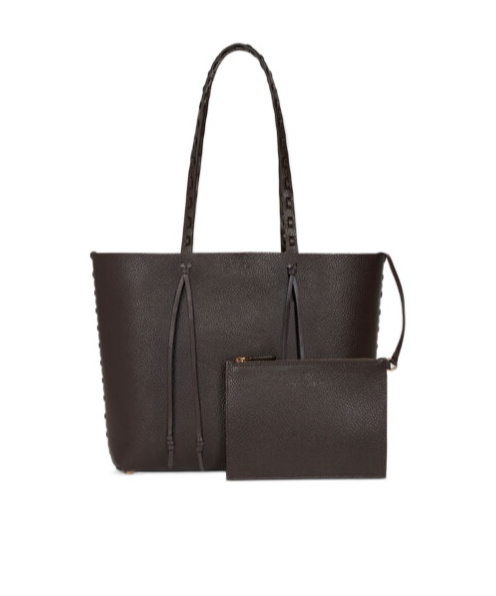 Etro Essential Medium Leather Tote Bag With Threading
