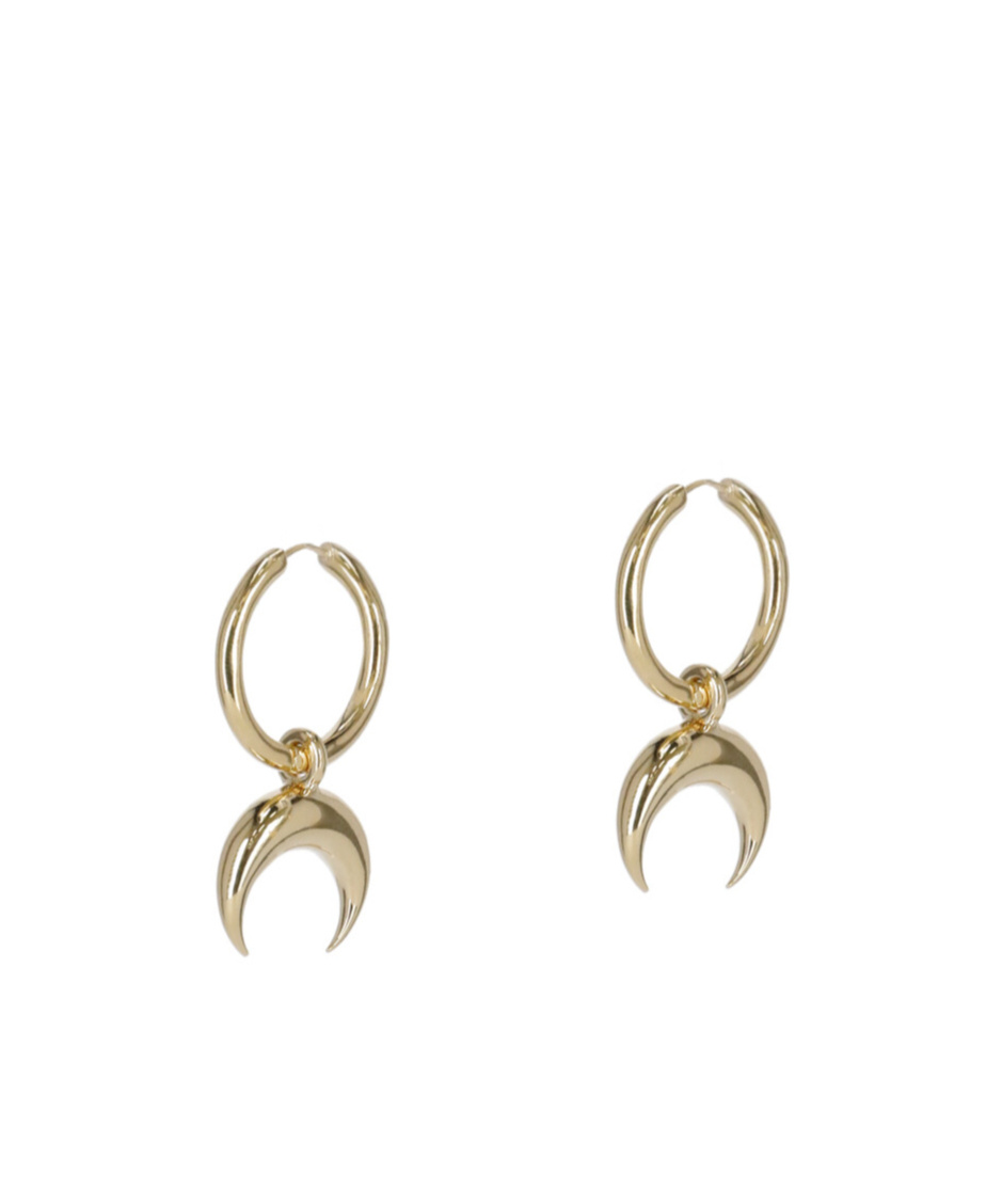 Marine Serre Moon Pendant Ring Earrings In Yellow