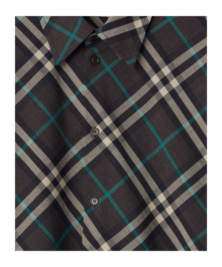 Burberry Checked Button-up Shirt In Black
