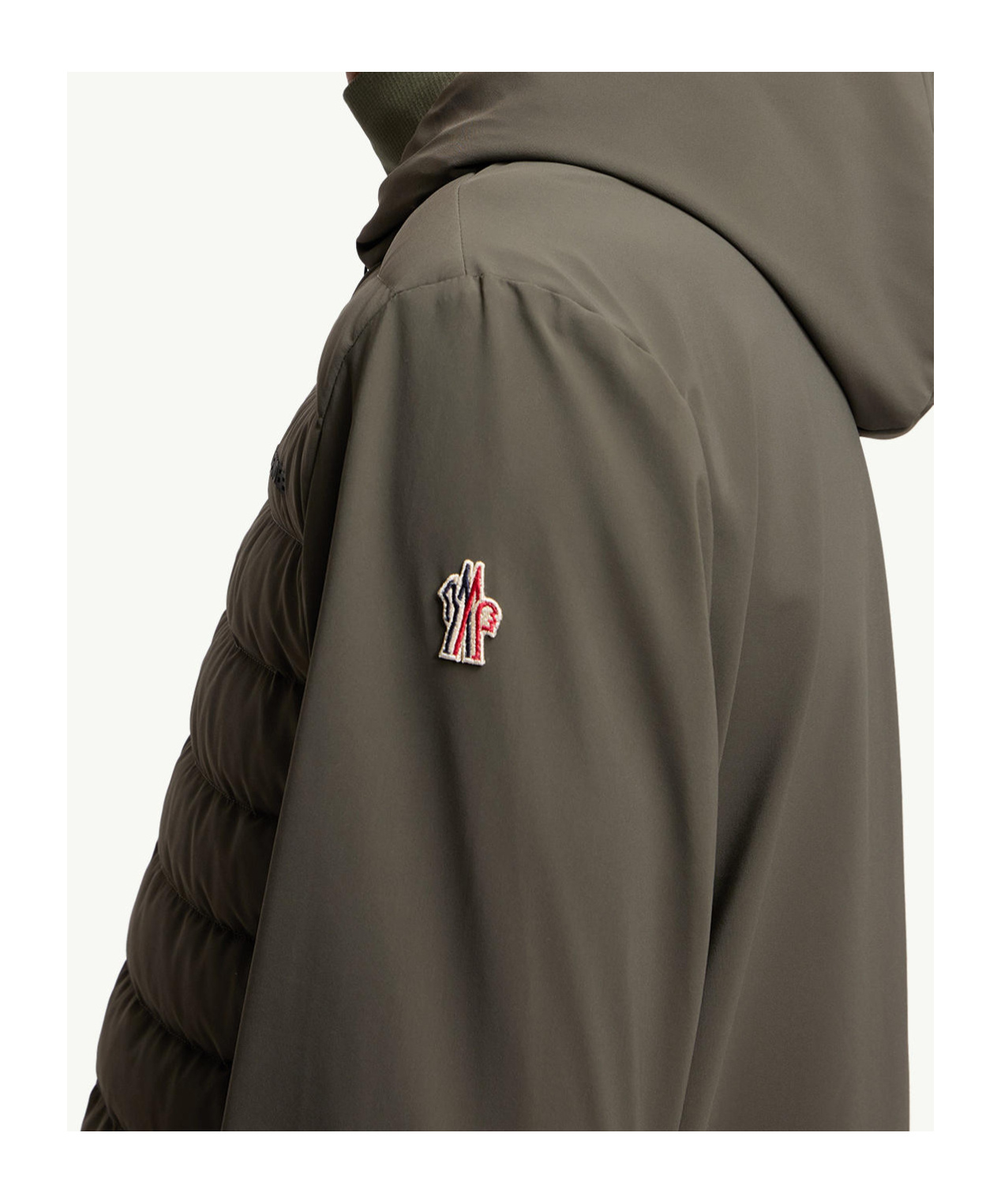 Moncler Padded Zip-up Sweatshirt In Green