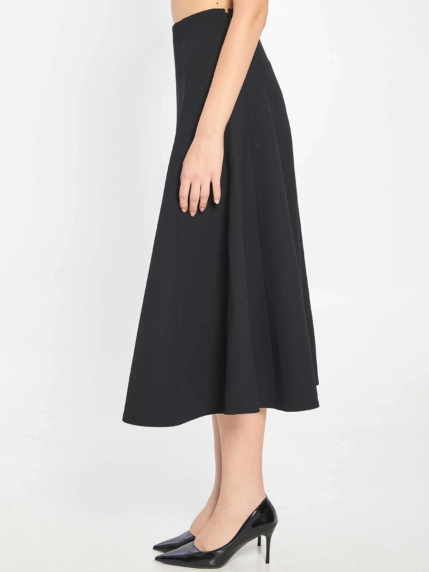 Jacquemus High Waist Embroidered Maxi Skirt In Black