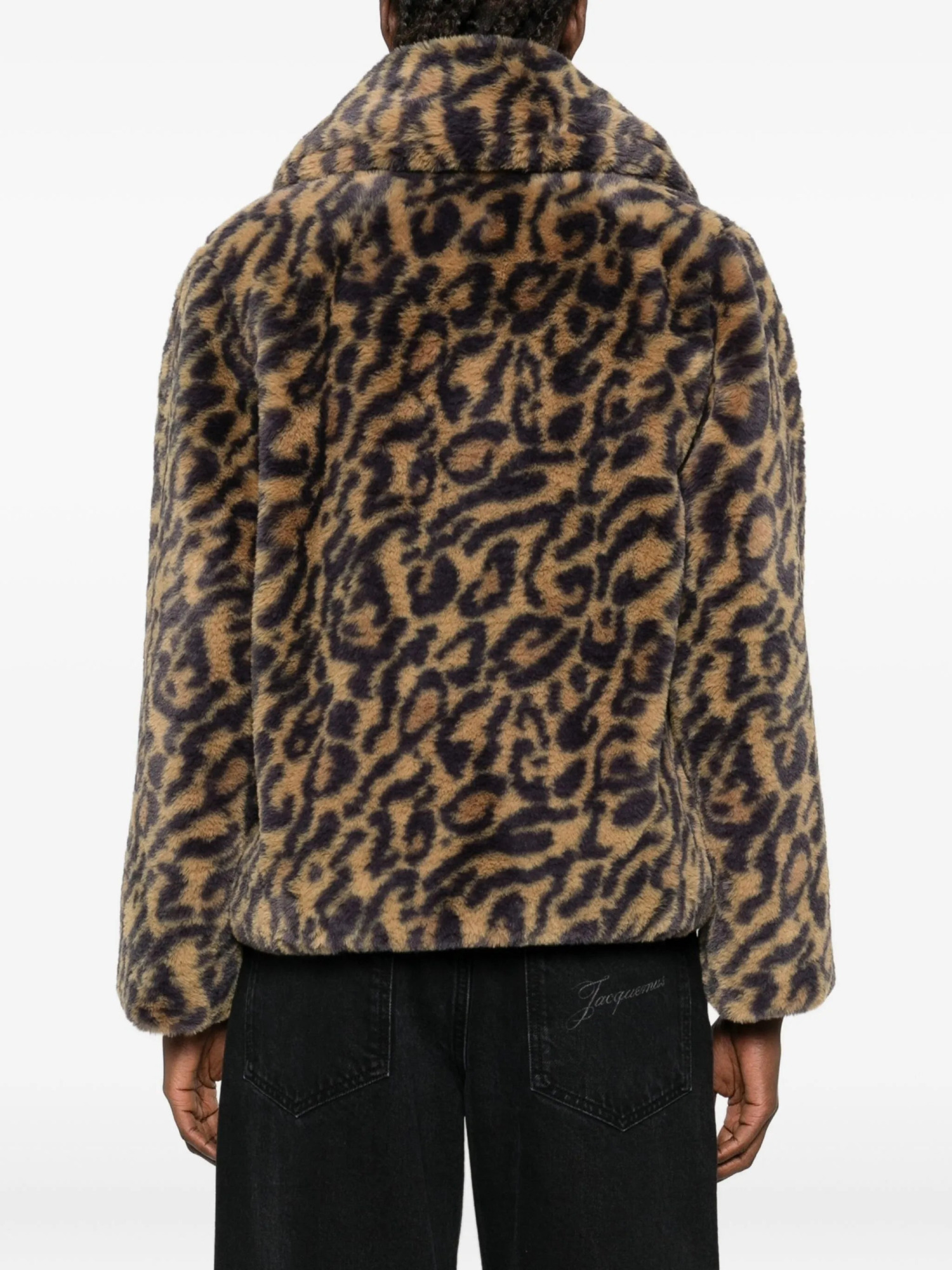 Apc A.p.c. Leopard-print Faux Fur Johanna Coat A.p.c In Black