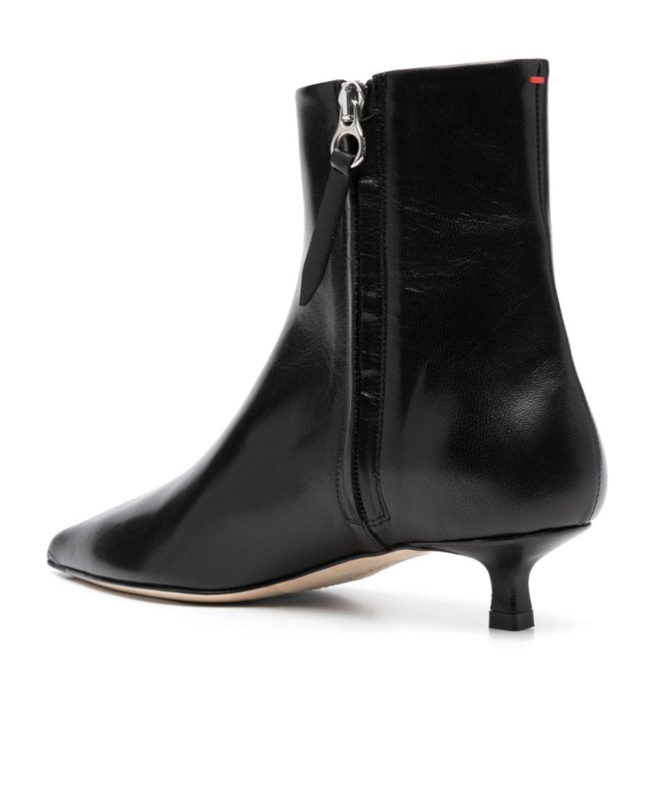 Aeyde 50mm Pointed-toe Ankle Boots In Black