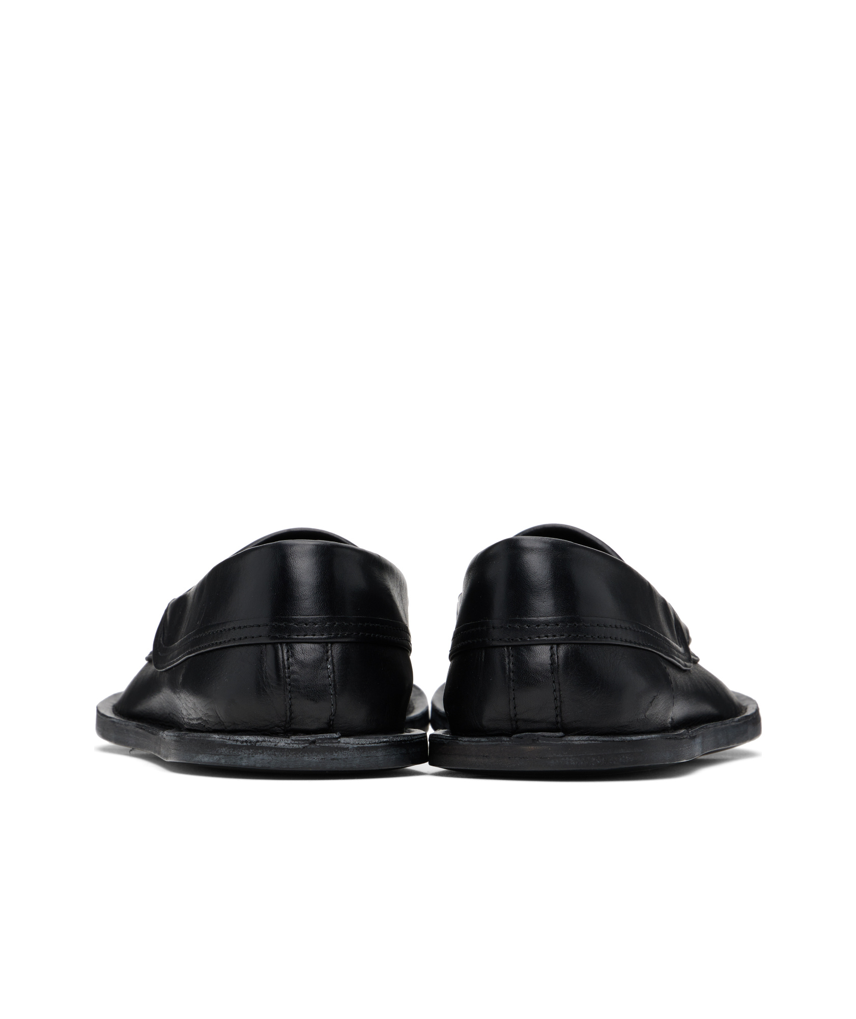 Moschino Desert Penny Strap Loafers In Black