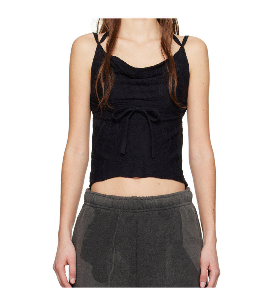 Serapis Black Strap Camisole In Black
