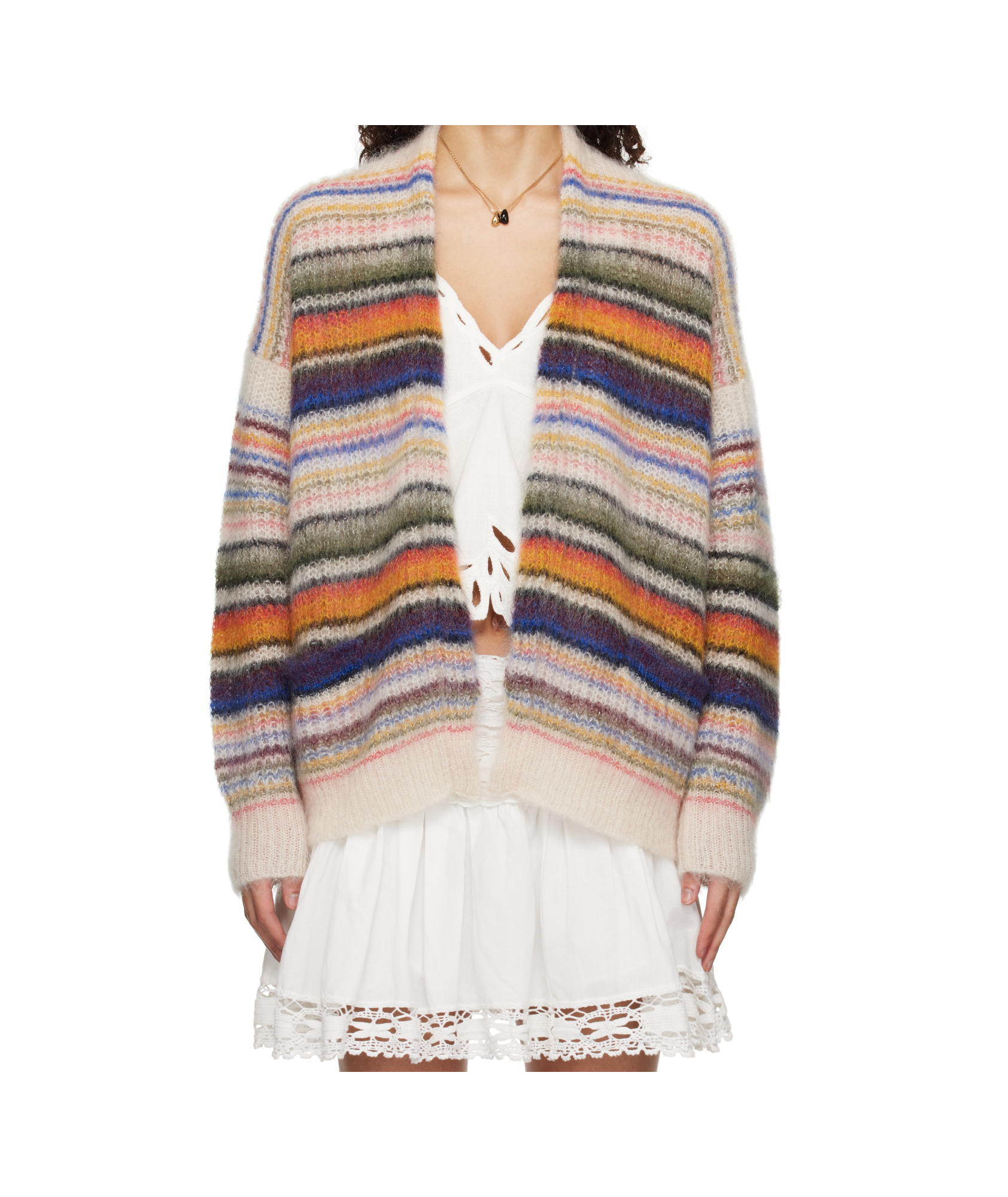 Isabel Marant Étoile Long-sleeved Cardigan In Nude