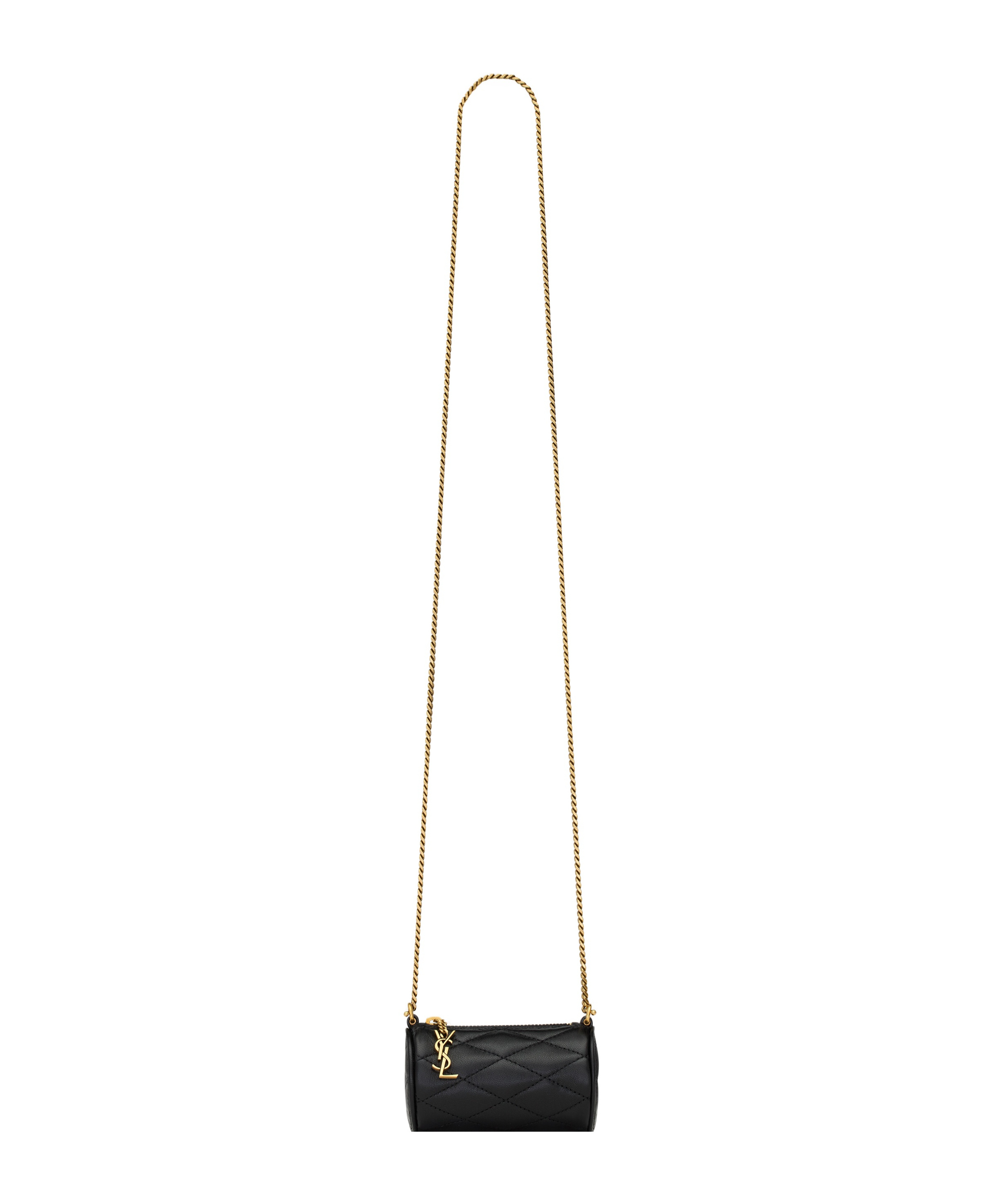 Saint Laurent Logo Shoulder Bag In Black