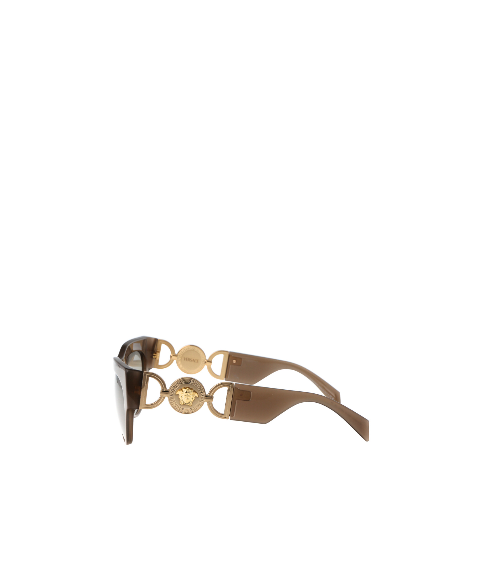 Versace Eyewear Round Frame Sunglasses In Nude
