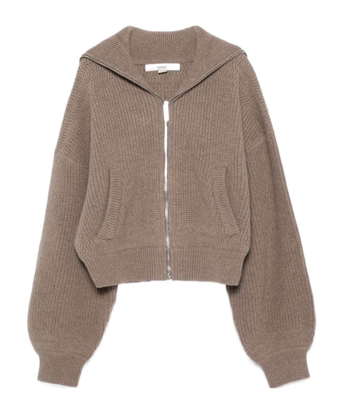 Remain Birger Christensen Cropped Cardigan In Gray