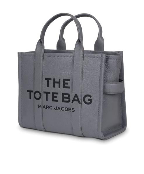 Marc Jacobs Women Grey Leather Mini The Tote Bag Handbag In Gray