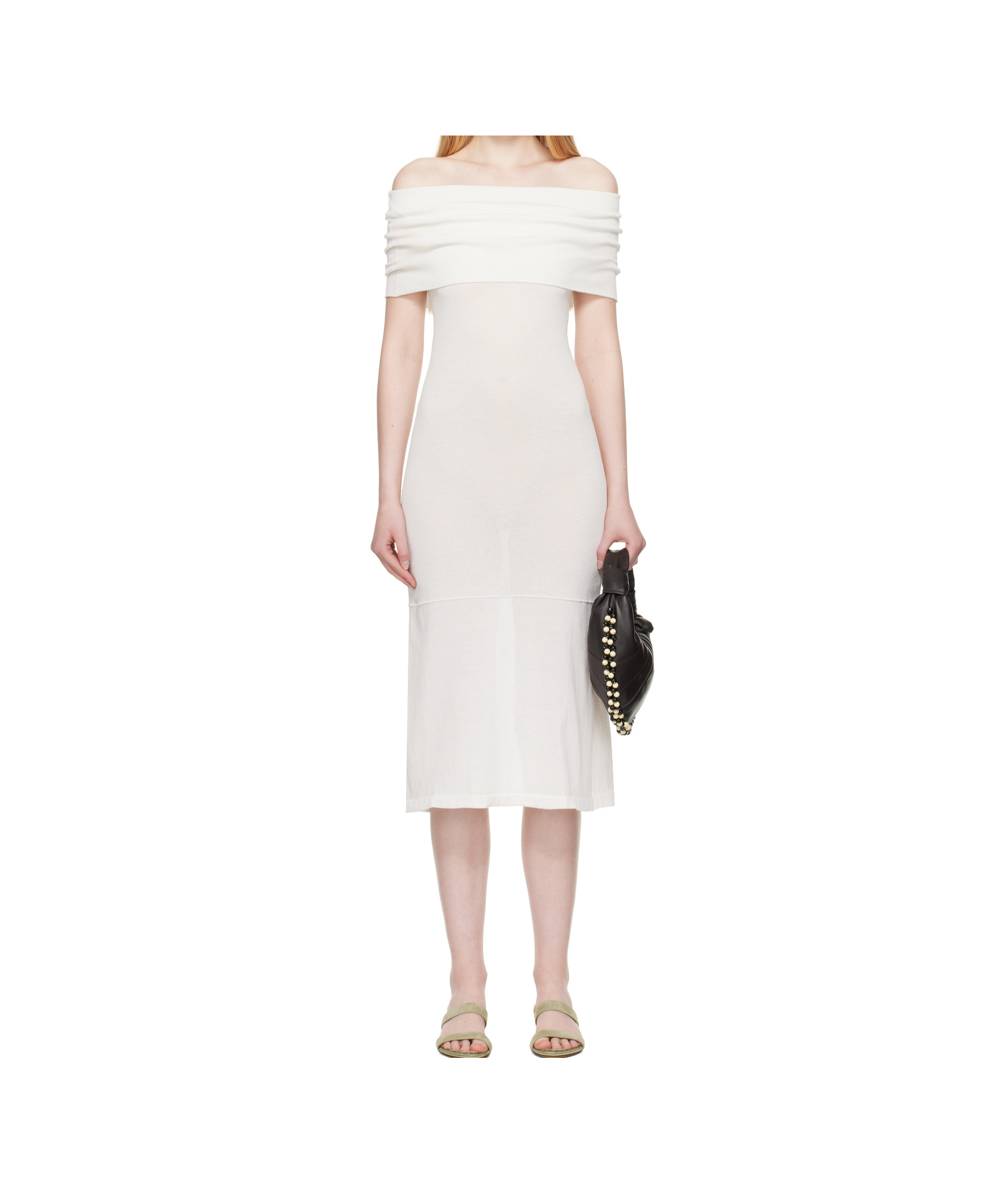 Our Legacy Off Shoulder Dress In White