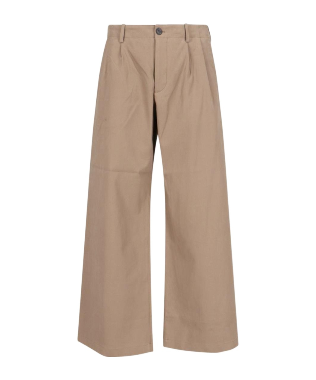 Our Legacy Bridge Chino Wide Leg Cotton Trousers In Brown
