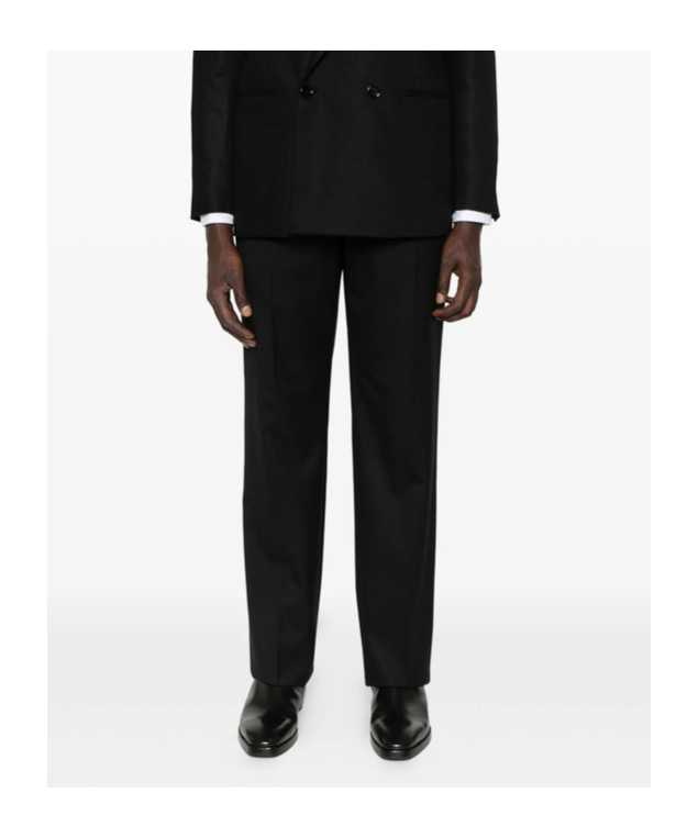 Lardini Pressed-crease Trousers In Black