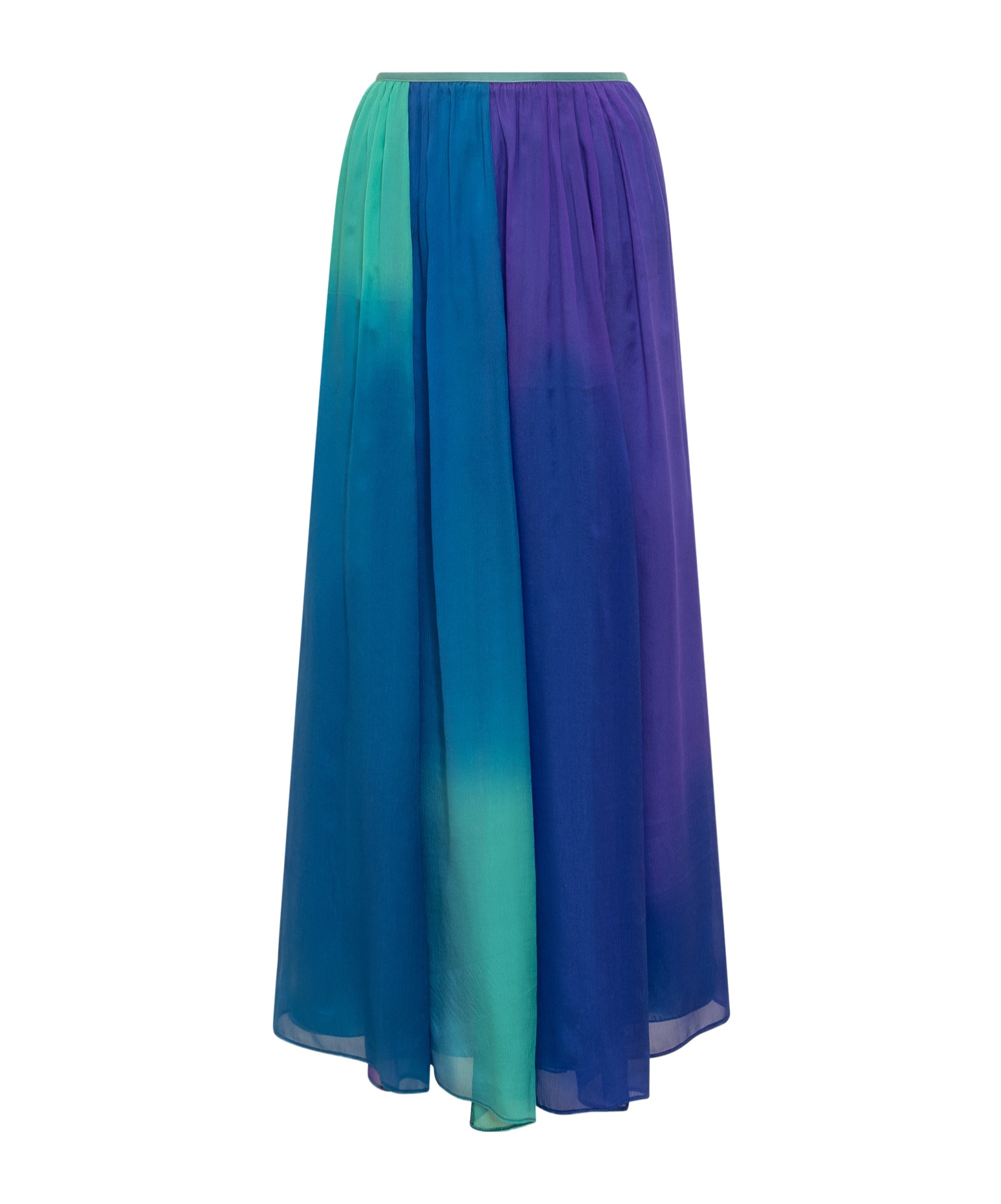 Shop Forte Forte Colourblock Maxi Skirt In Blue
