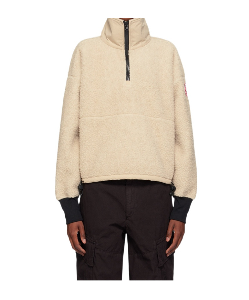 Canada Goose Half-zipper Long-sleeved Hoodie In Nude