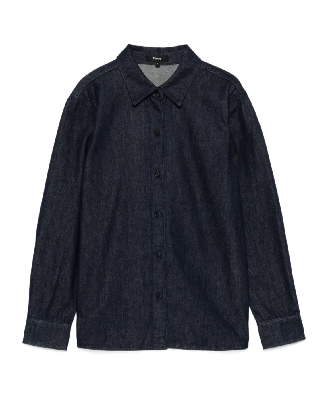 Theory Drape Denim Shirt In Black