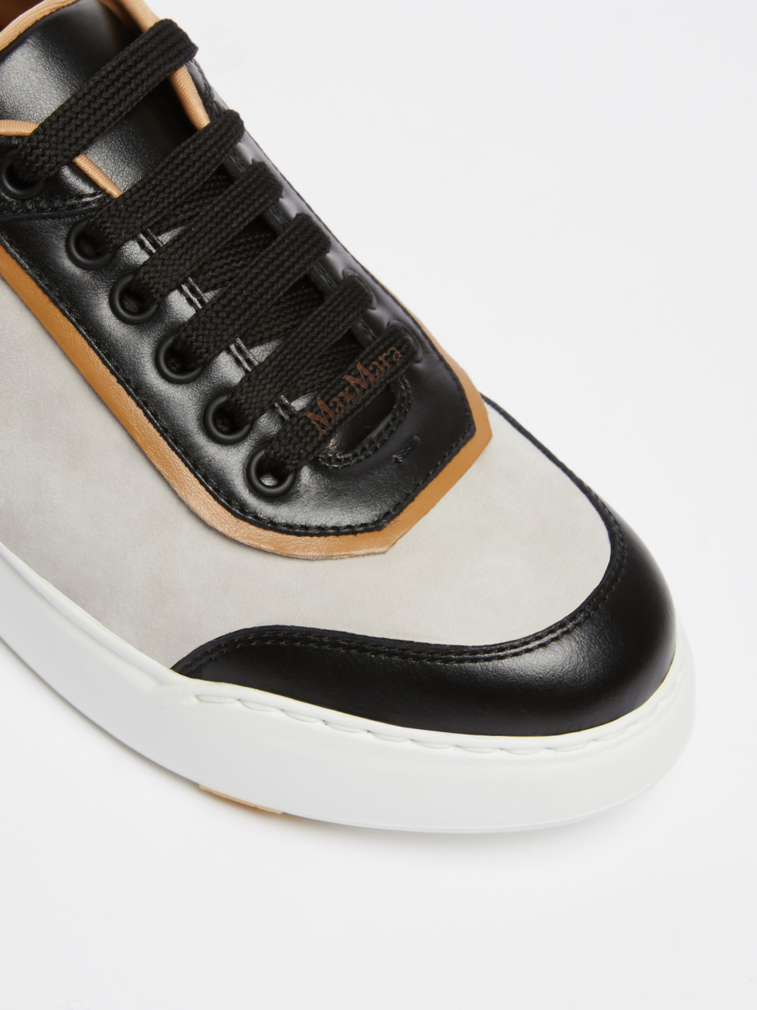 Max Mara Urban Suede Sneakers In Black