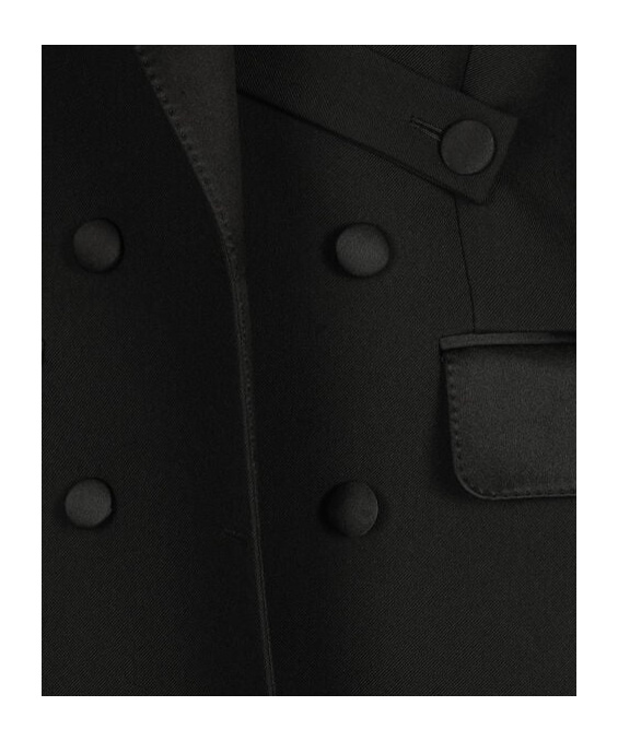 Dolce & Gabbana Double-breasted Coat In Black