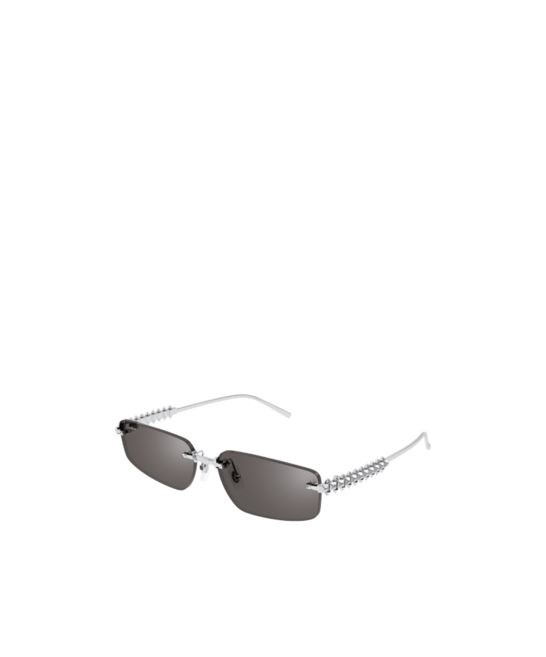 Shop Cartier Rectangle-frame Sunglasses In Black