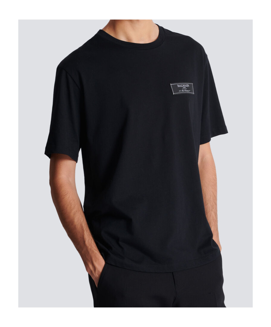 Balmain Couture Label T-shirt In Black