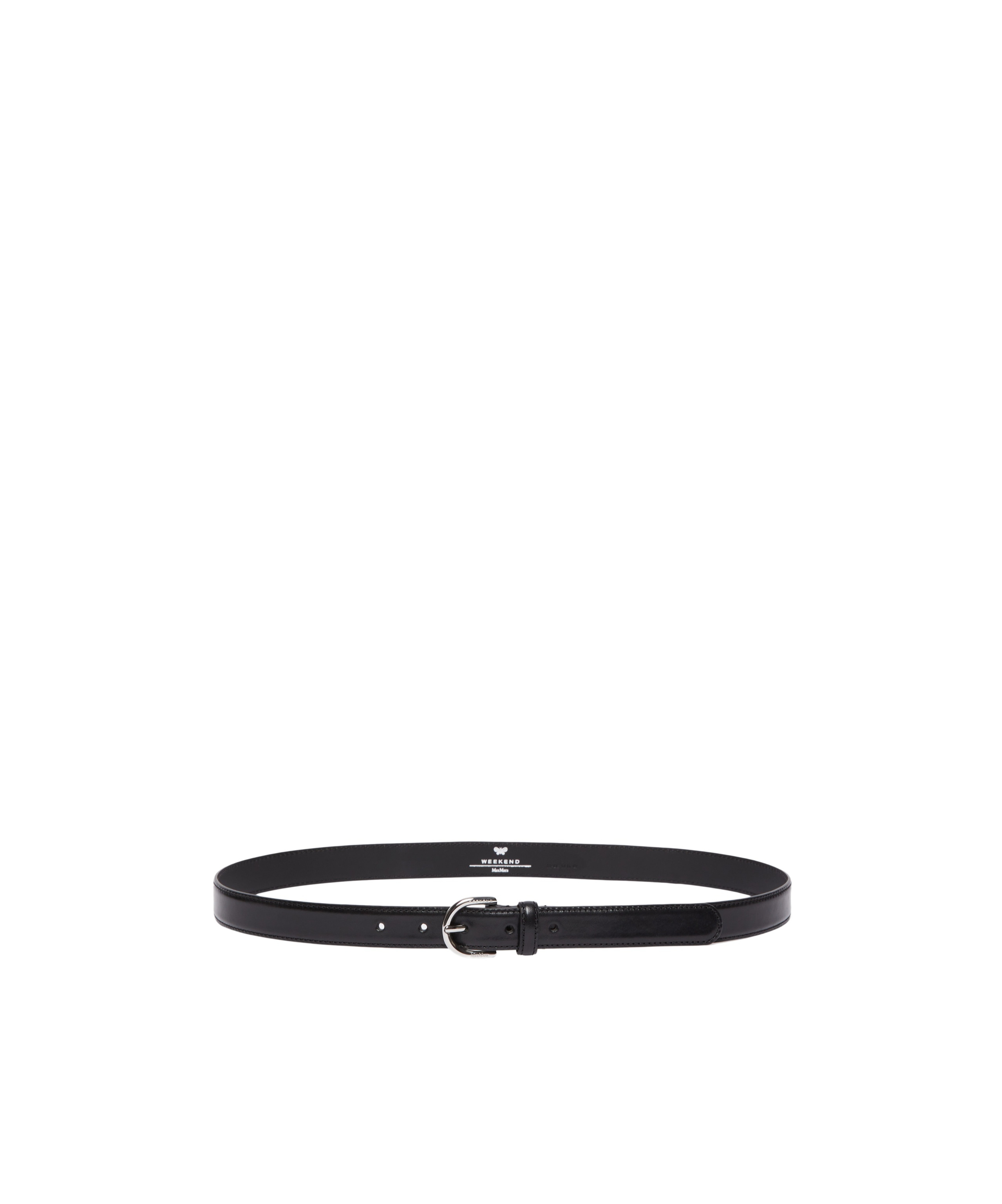 Max Mara Leather Belt In Black