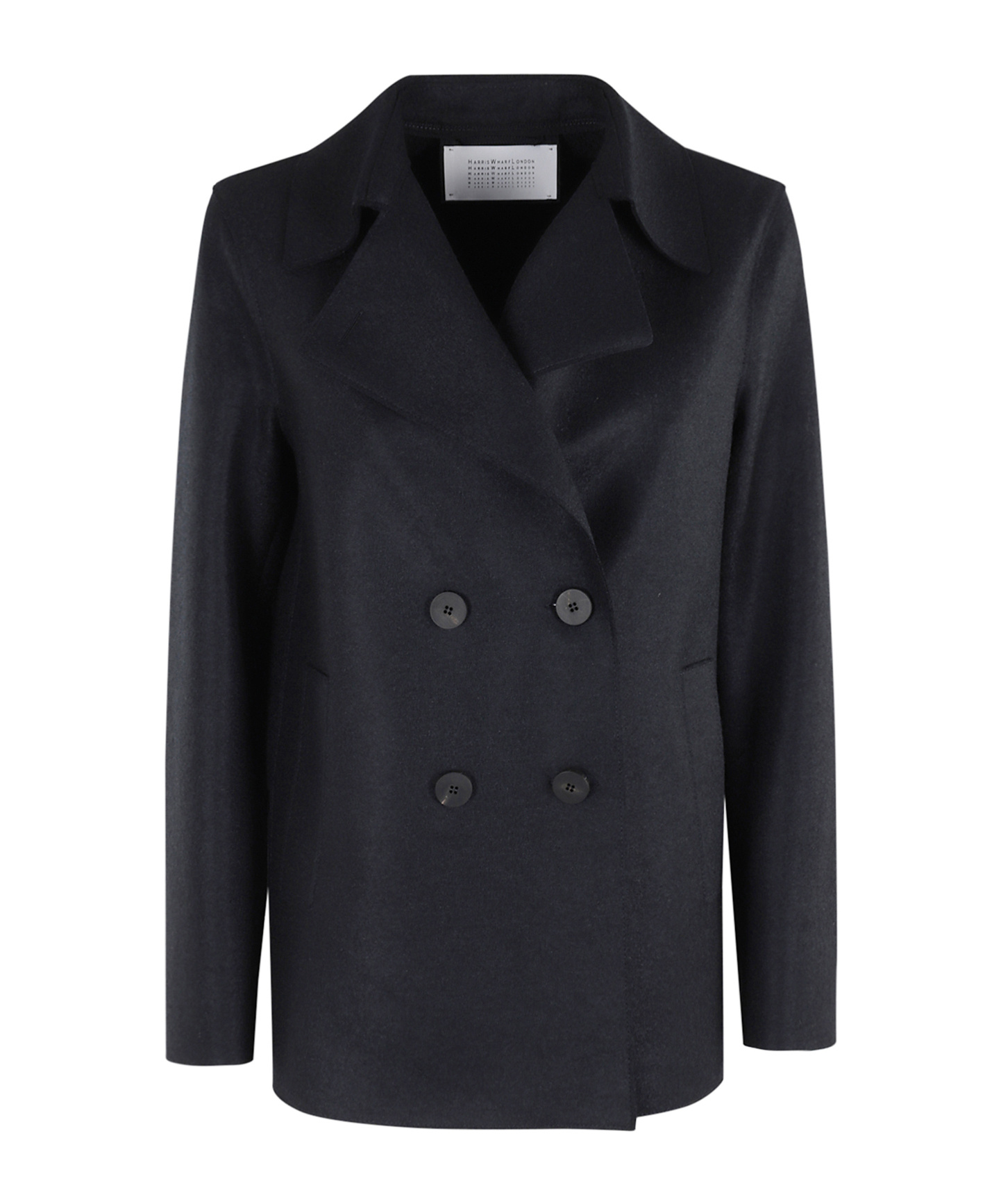 Harris Wharf London Virgin Wool Double-breasted Blazer In Blue