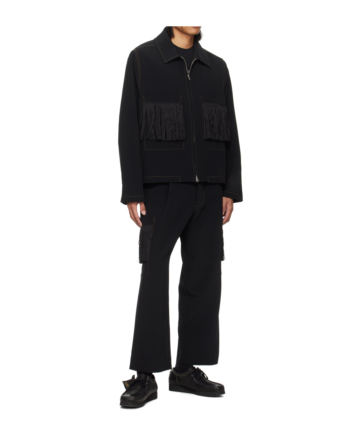 Song For The Mute Lapel Casual Jacket In Black