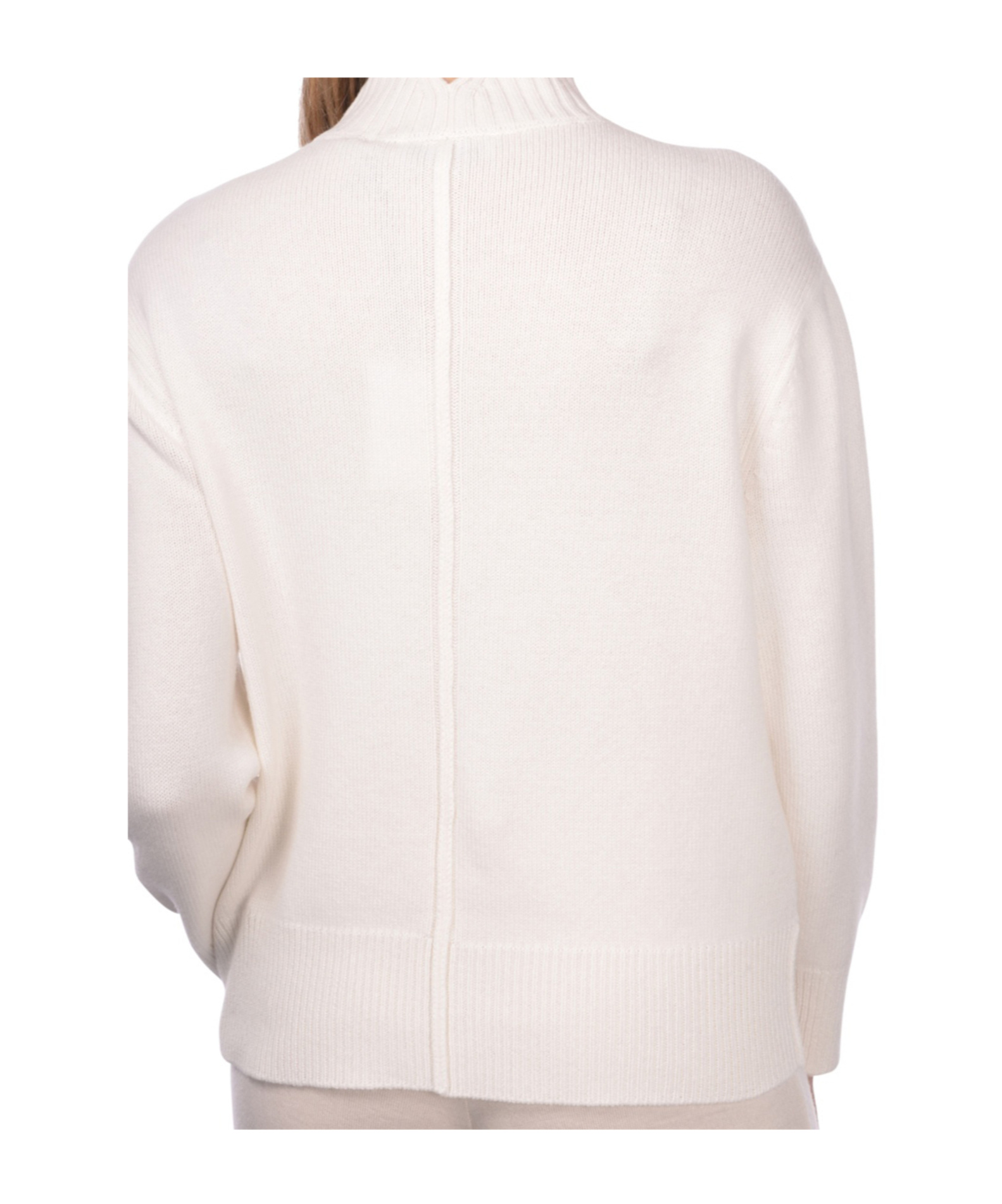 Gran Sasso Long Sleeve High Neck Jumper In White