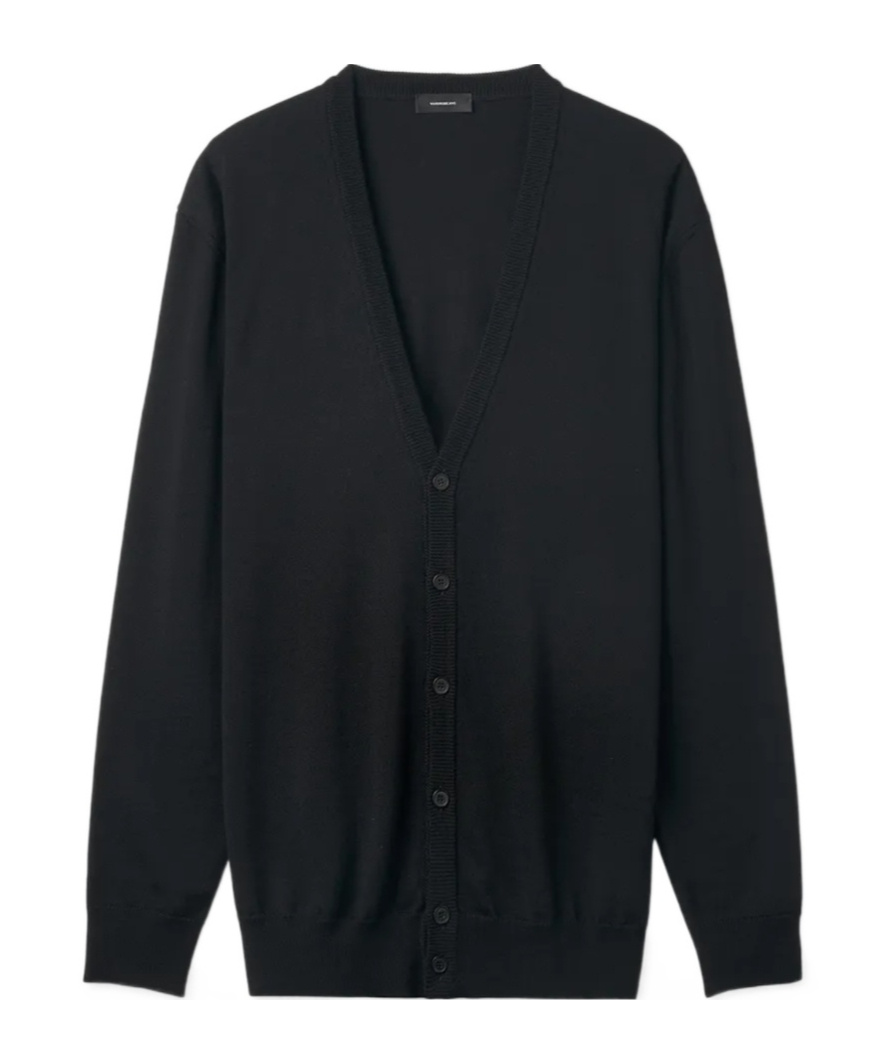 Wardrobe.nyc Merino Wool Cardigan In Black