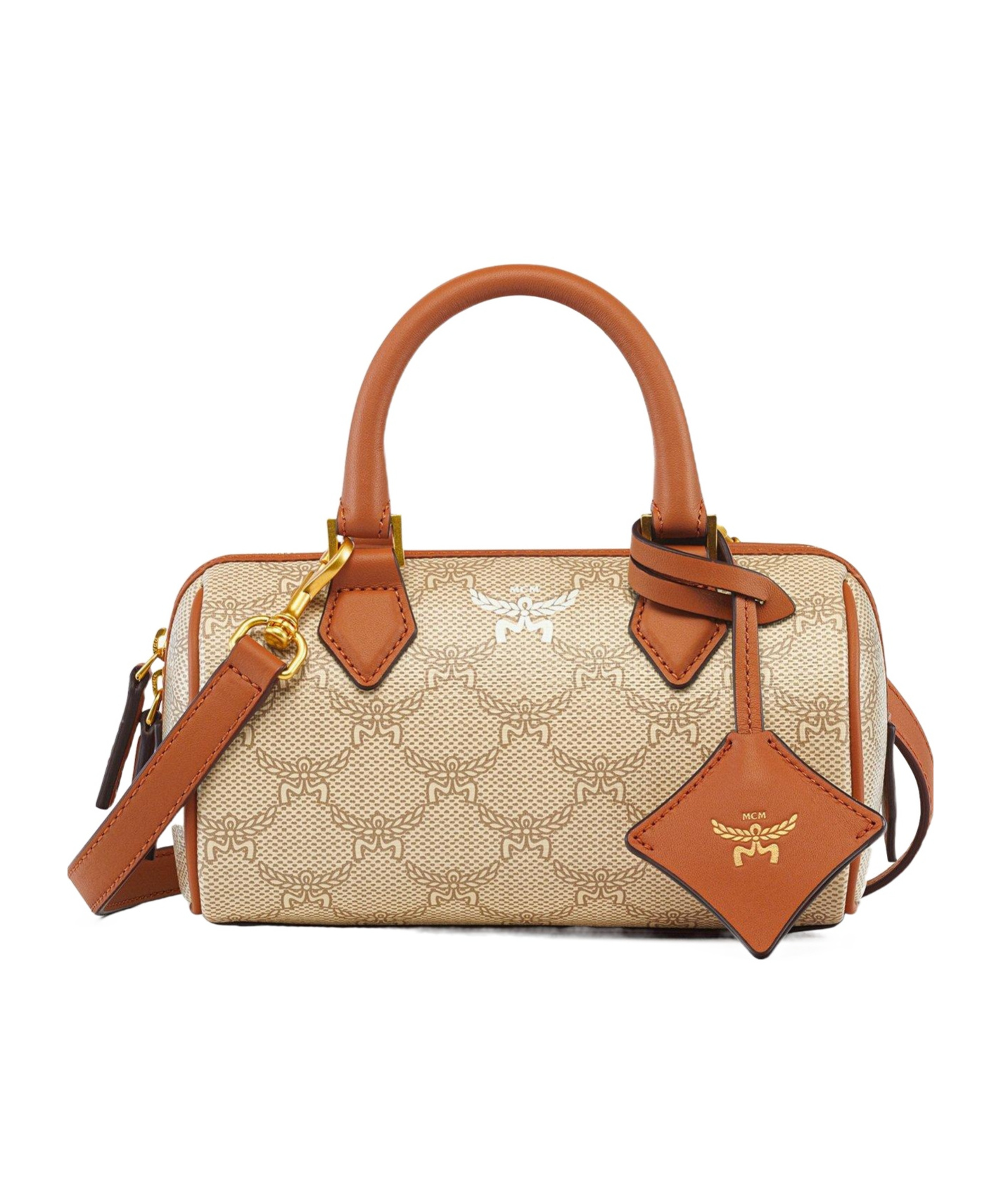 Mcm Adjustable Shoulder Strap Single Shoulder Bag In Sand