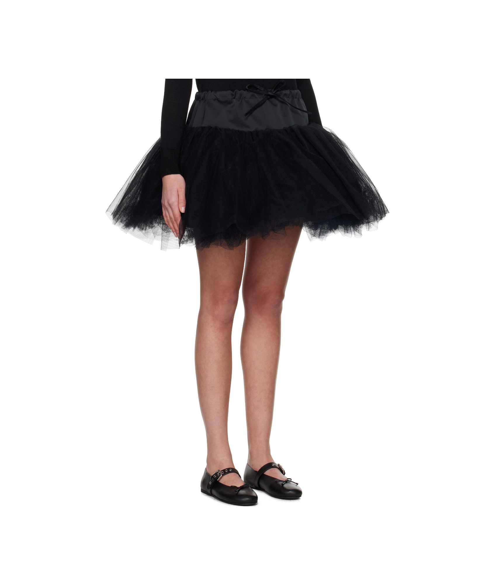 Simone Rocha Tulle Mini Skirt In Black