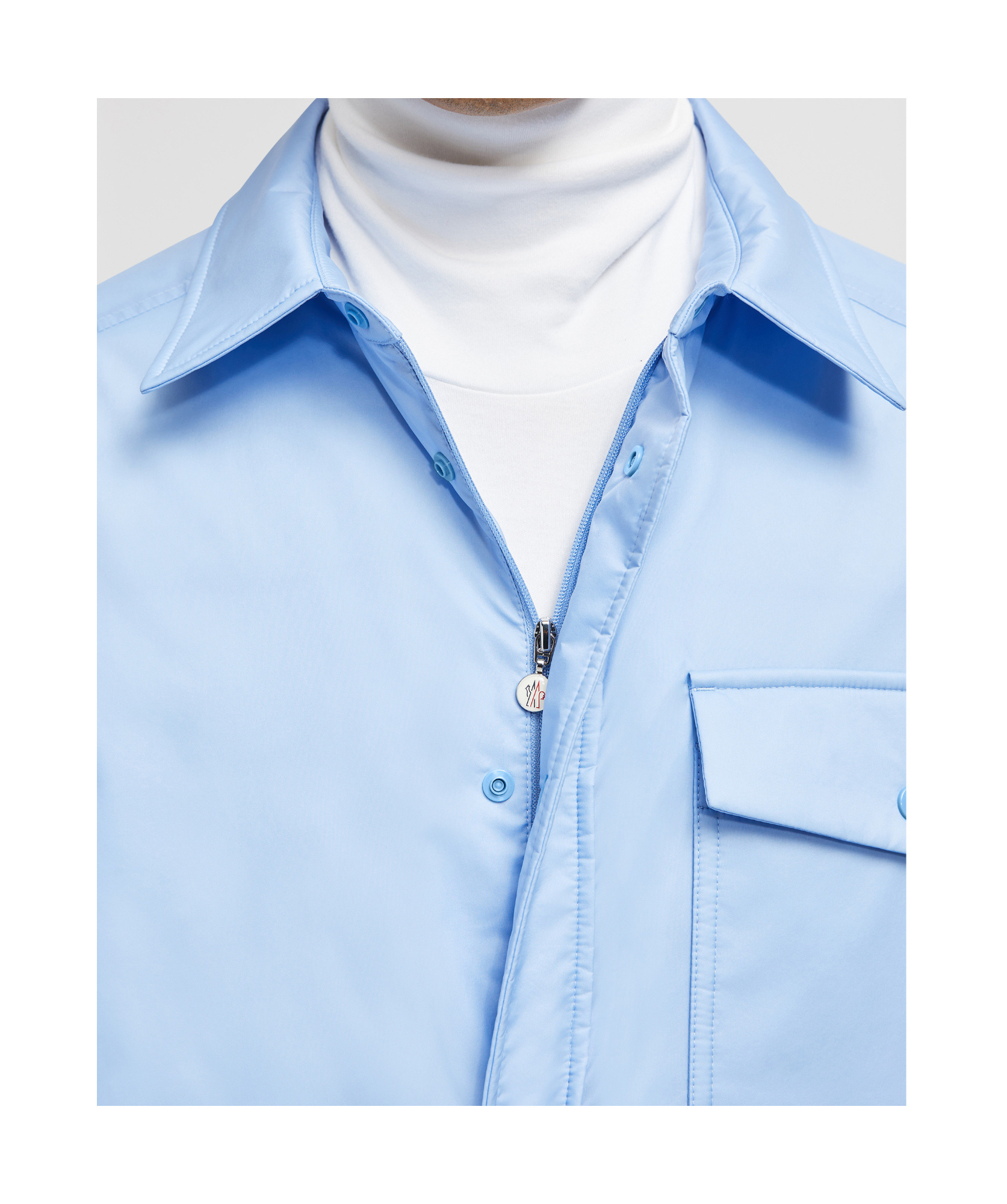 Moncler Doudoune-chemise Arpont In Blue